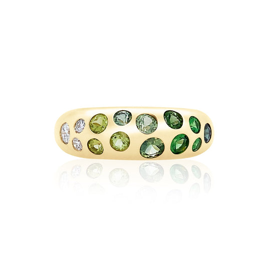 Green Ombré Classic Nomad Ring