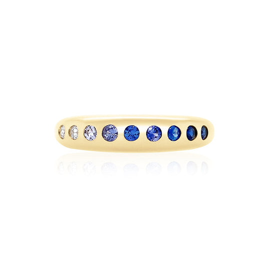 Blue Ombré Skinny Nomad Ring