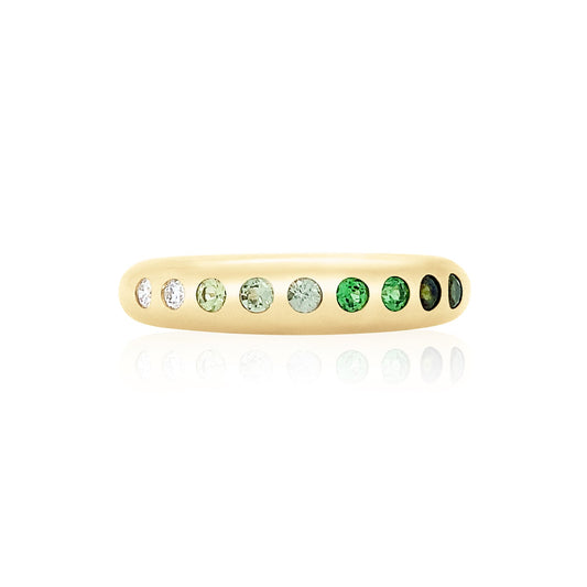 Green Ombré Skinny Nomad Ring