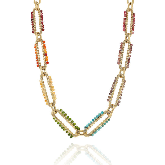 Rainbow Beaded Chain