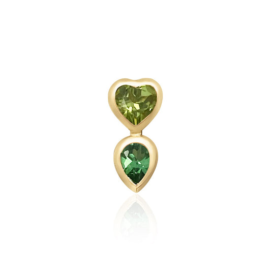 Heart & Pear Stud Earring