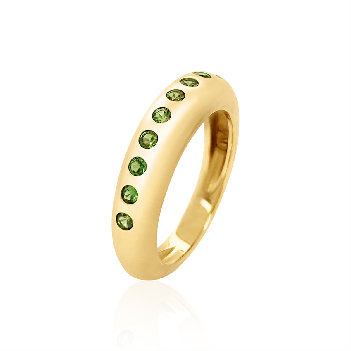 Green Ombré Skinny Nomad Ring - Claudia Mae Jewelry