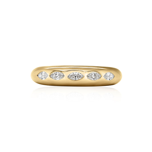 5 Marquise Skinny Ring