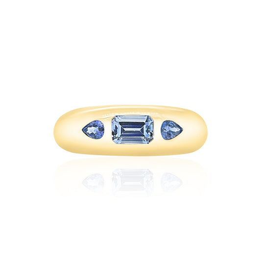 Emerald Cut with Pear Sides Classic Nomad Ring