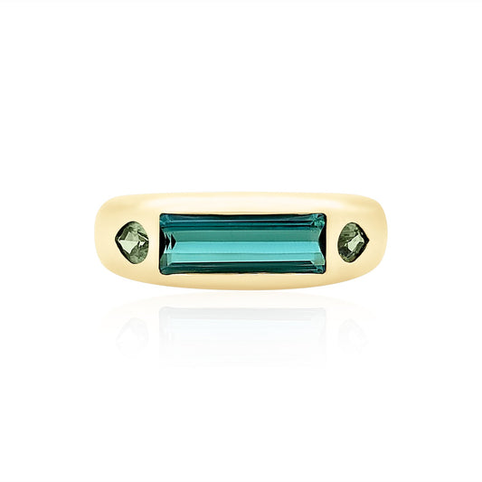 Elongated Tourmaline Classic Nomad Ring