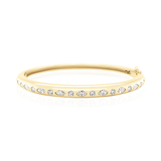 Marquise & Round Skinny Nomad Bangle