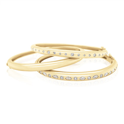 Marquise & Round Skinny Nomad Bangle