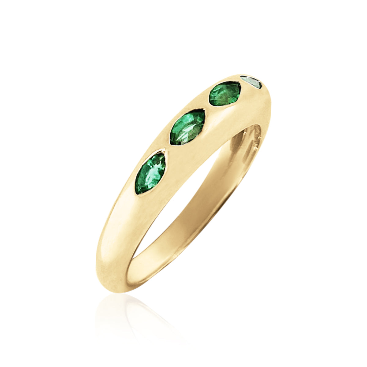 Green Ombré Skinny Nomad Ring - Claudia Mae Jewelry