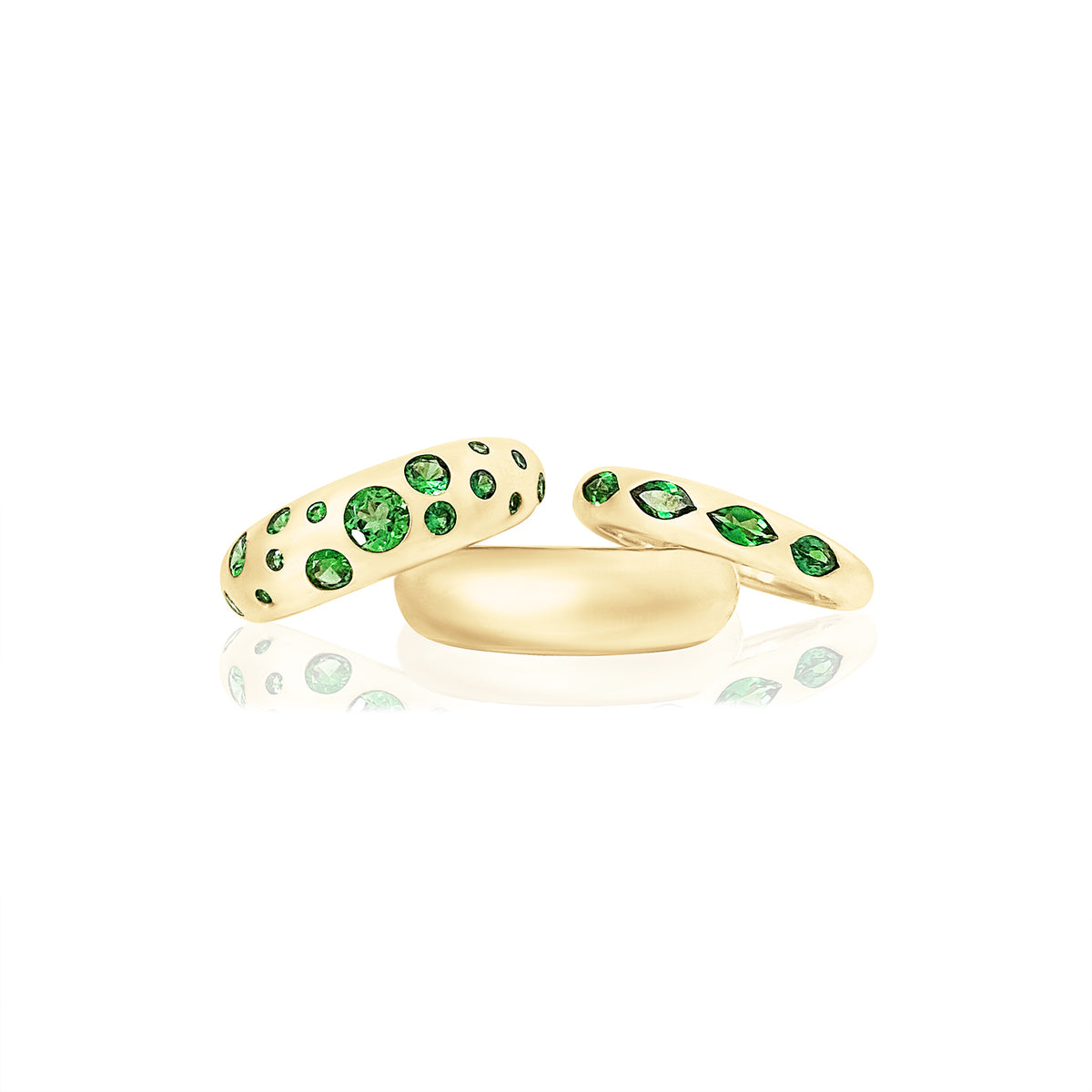 Green Ombré Skinny Nomad Ring - Claudia Mae Jewelry